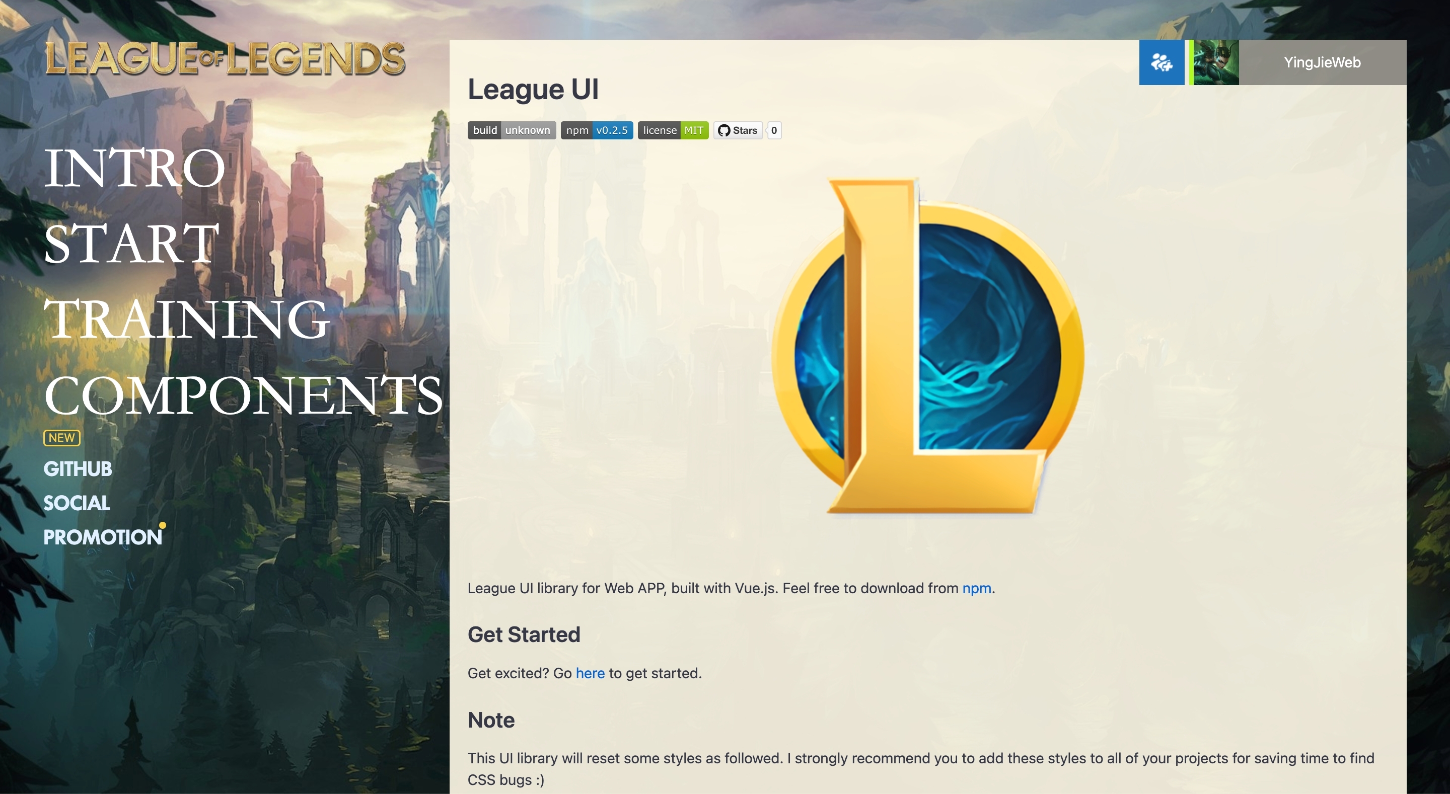 League of Legends UI